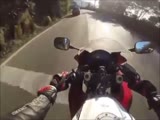 POV biker falls