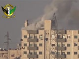 Assad Regime Loyalist Is Blown From A Roof Top When His 23mm Auto-cannon Is Struck By A TOW ATGM