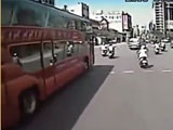 Bus Drives Over A Female Scooter Riders Head