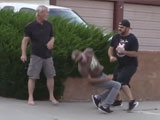 Son Gets Knocked Out With One Punch In Front Of His Father During Road Rage Incident