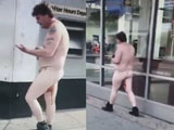 Naked Guy Leaking Shit Walking Through Brooklyn