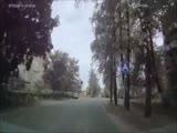 Old man didn`t notice coming car and hits by