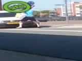 car hits a pedestrian deliberately