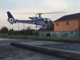 Helicopter Pilot Tries To Land On A Narrow Strip Of Grass Next To A Canal But Crashes When He Clips A Pub - Two Angles