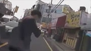 Oblivious Pedestrian Smashes His Head Hard On A Windscreen