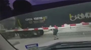 Man Tries To Roll Under A Moving Train To The Other Side Rather Than Wait