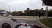 Biker Slides Across The Asphalt And Slams into The Curb Killing Him Instantly