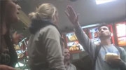 Annoying Drunk Chav Girl Attacks Guy Giving Her The Seig Heil