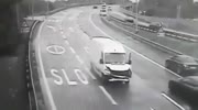 traffic accident by a smugglers car full of illegal immigrants