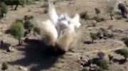 Lone Man Steps On A IED Sent Flying