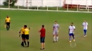 Brazilian football ref reacts to red card dispute by pulling GUN