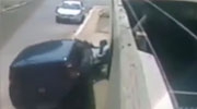 Out Of Control Car Squashes Old Man Against The Wall