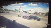 car brtutally hits rider