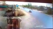 two riders collide in Vietnam