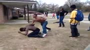 two blacks fight, one of them do it funny