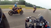 Squid Attempting To Wheelie At High Speed Down The Highway Learns A Painful Lesson