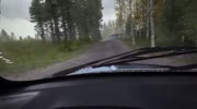 A Very fast Rally car stop