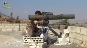 FSA Fires A TOW Missile At An SAA Truck Carrying Troops