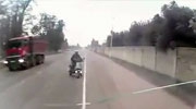 Truck Sends Scooter Rider Head On To His Death