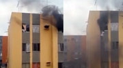 Man Jumps From His Apartment Top Floor Window To Escape Inferno