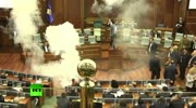 gas grenade during parliament