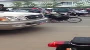 crazy asian bitch attacks the car