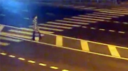 Girl Casually Crossing The Road Like She Owns It Blasted By A Speeding Car