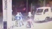 Truck Driver Runs Down Bandits Robbing A Gas Station
