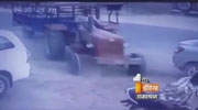 Tractor Runs Over And Kills A Biker Parked Up On His Bike