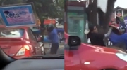 Biker Rips Off Car Mirror So Car Driver Runs Over Biker