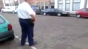 cop loses footrace from a old lady