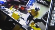 Armed Robber Killed Instantly By Security Guard When He Climbs The Counter