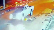 Mans Head Run Over By A Pickup Truck And Keeps On Going