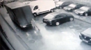 Truck Driver Reverses Over Oblivious Old Man