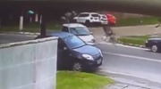Biker T Boned By A Car Goes Airborne Down The Road