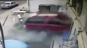 Speeding Car Smashes Into Hair Slaon Killing Two - Inside And Outside Angles