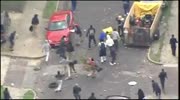Immigrants attack police