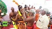 Thaipusam worshippers pierce themselves with skewers in act of devotion