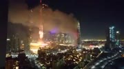 Dubai Fire but New Years Eve Countdown FireWorks goes on