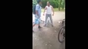 Neck kick instantly ends fight