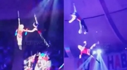 Female Circus Acrobat Suffers Bone Crunching Fall From Height