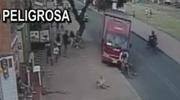 Cyclist Run Over And Crushed By A Truck