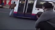 Man Vs Bus.Classic does not give a fart