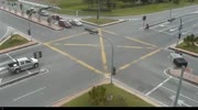 biker hit hard at a crossroads