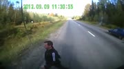 Russian truckers vs highway bandits