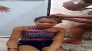 black girl gets haircut by disgruntled dealers . after he was hit.