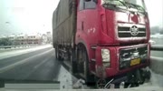 Man survives after being run over by truck