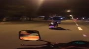 Cop car hits fleeing rider