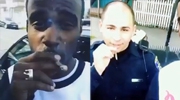 Cop Smokes A Blunt With A Black Male