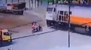 Motorcyclist And Passenger Ride Straight Into An Oncoming Train